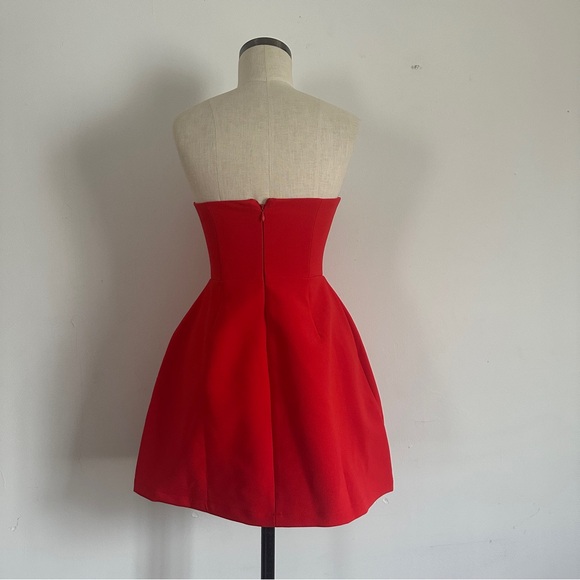 Oddmuse Red Strapless Dress - size XS - Picture 2 of 4